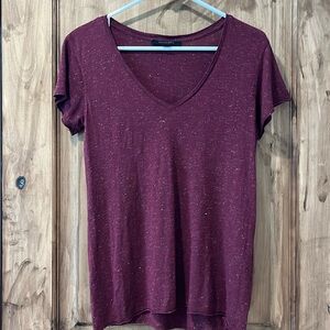 All Saints wine color metallic flecks Tshirt. Size Small.  Super soft feel.